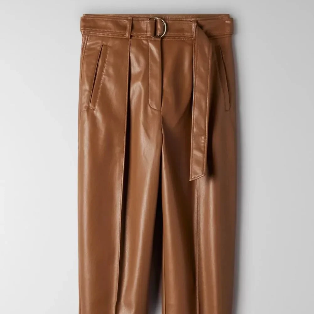 Babaton vegan leather trouser pant - Picture 3 of 4